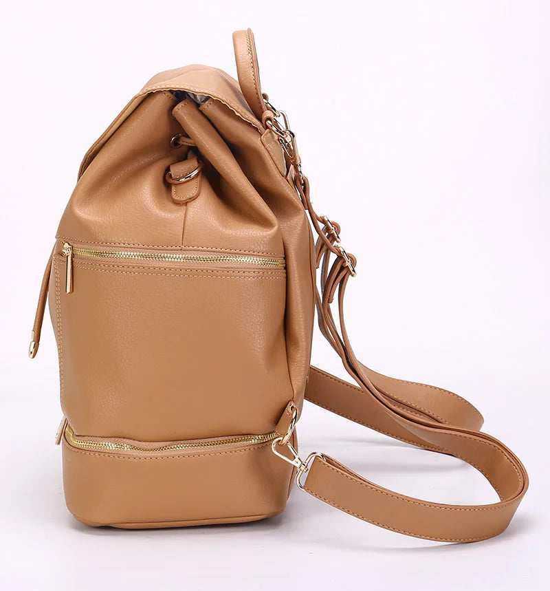 Royal Nest™ Leather Diaper Backpack