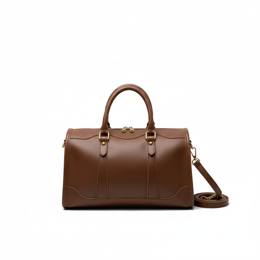 Brown Boston Bag - Clean Background