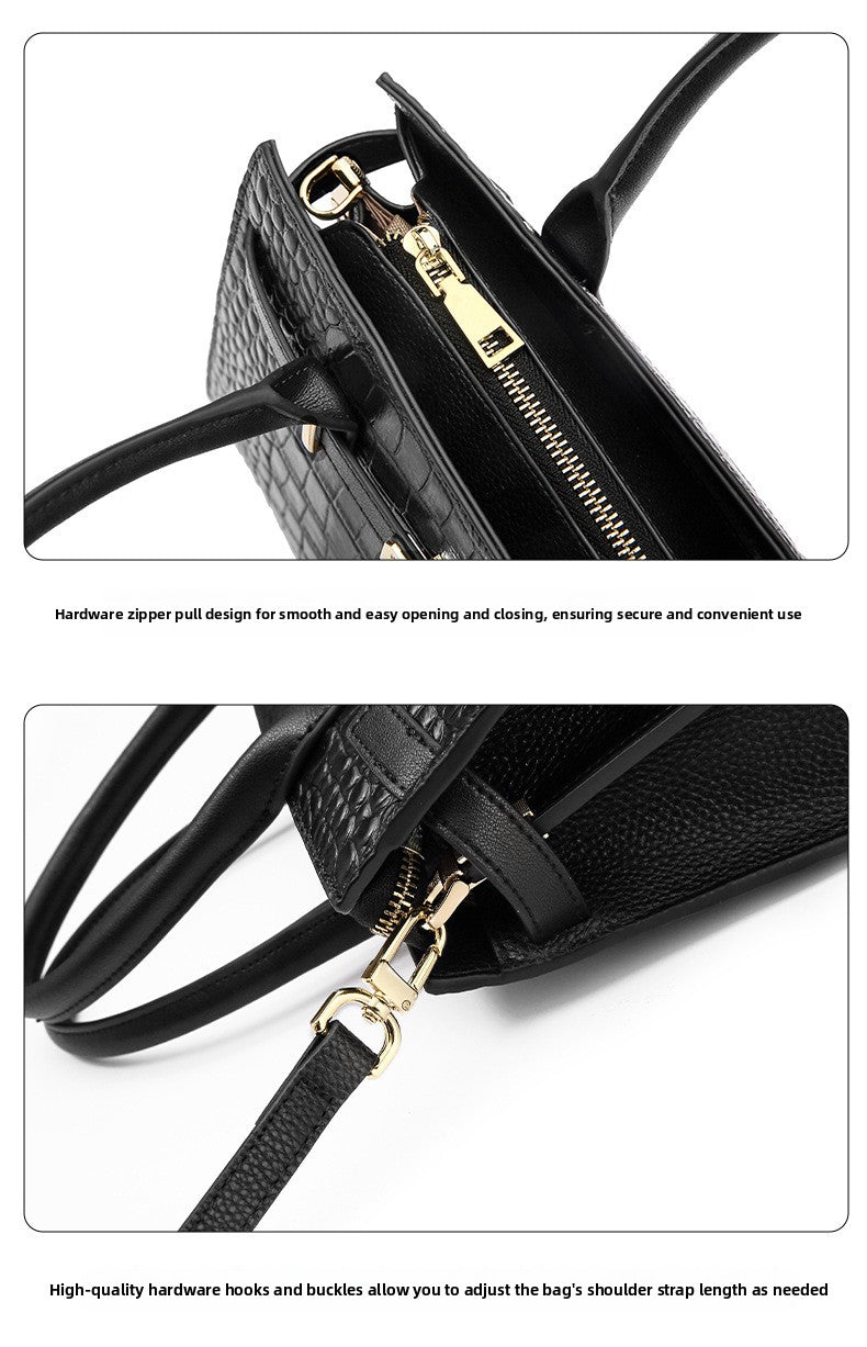 תיק שליח לוקס קרוקו מובנה