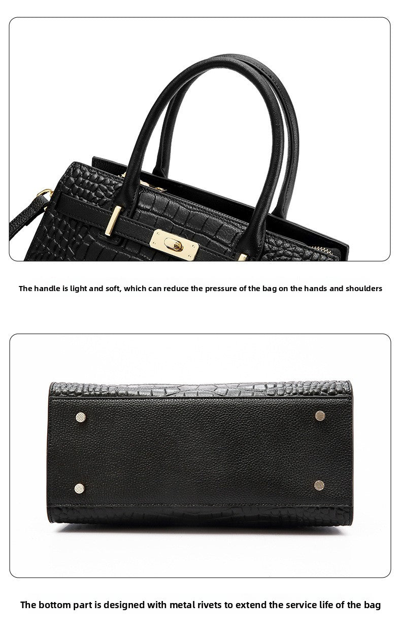 תיק שליח לוקס קרוקו מובנה