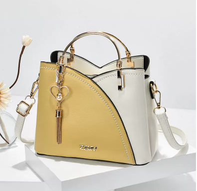 תיק יד דו-גוני עם ניגודיות - עיצוב מודרני בלוק צבעוני