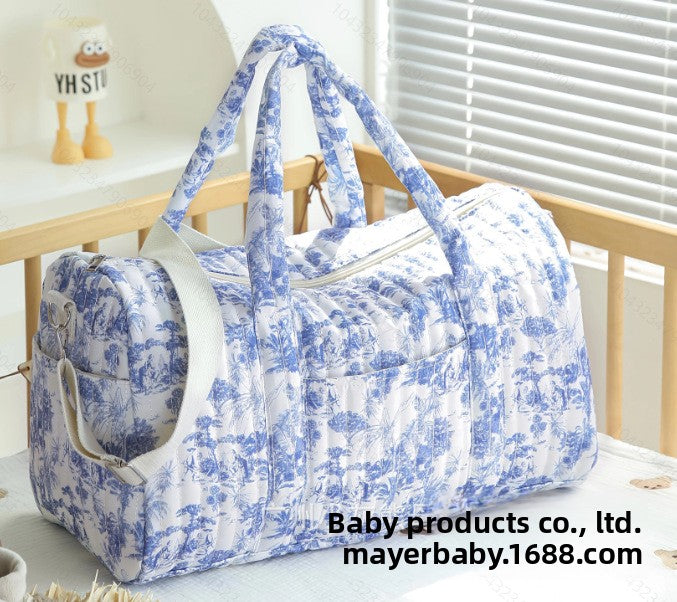 תיק פרחוני לאם ותינוק 