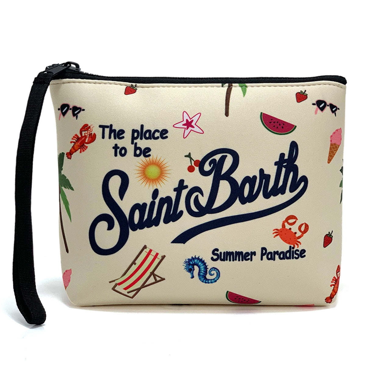 תיק רחצה מרובע עם פסים 